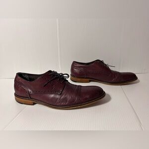 Joseph Abboud Burgundy Leather oxford dress shoe men size 11.5